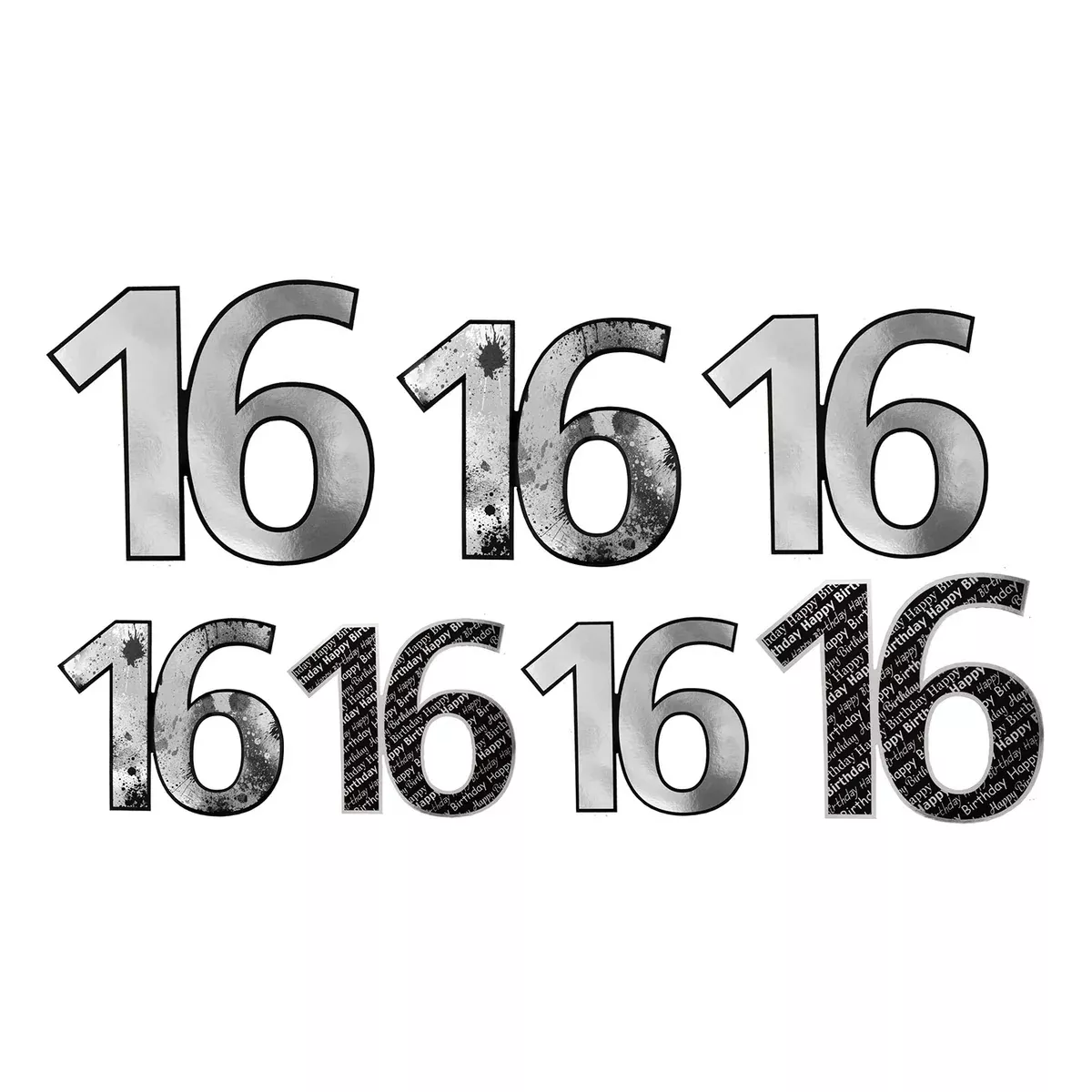 "16" Foil Cutouts – Asstd – (7/Pkg)