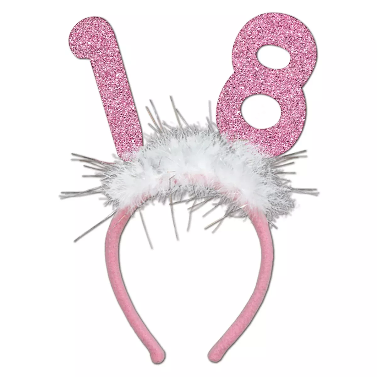 "18" Glittered Boppers w/Marabou – (1/Card)