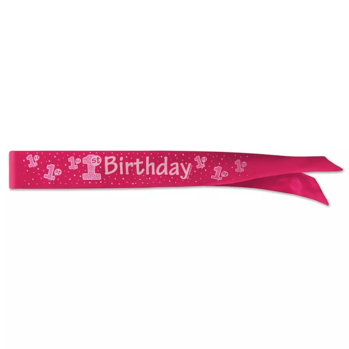 "1st" Birthday Satin Sash – 19¼" x 2¾" – (1/Pkg)