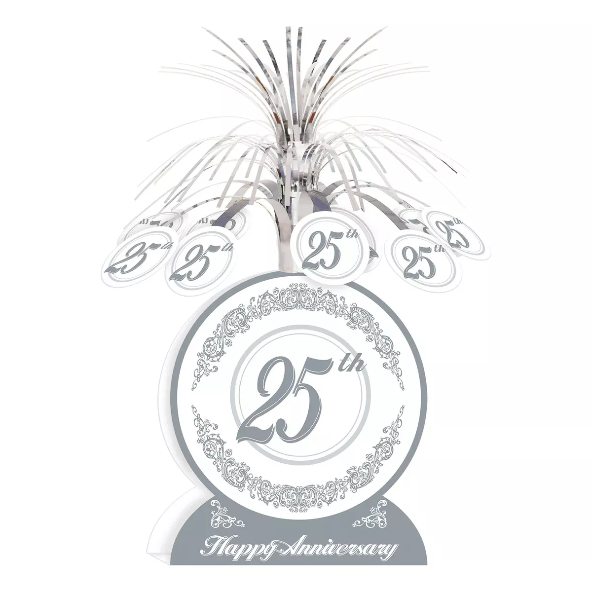 "25th" Anniversary Centerpiece – 13" – (1/Pkg)