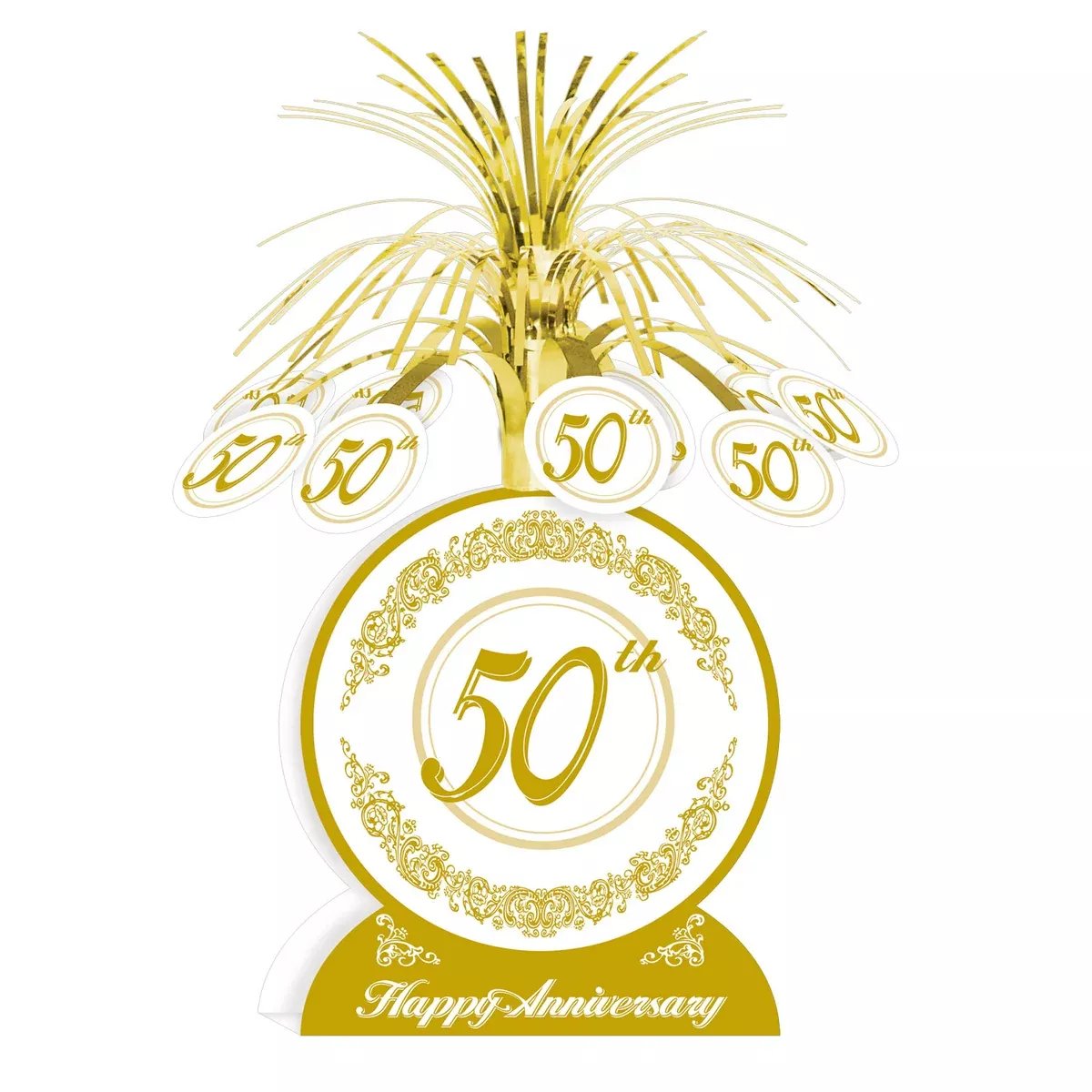 "50th" Anniversary Centerpiece – 13" – (1/Pkg)