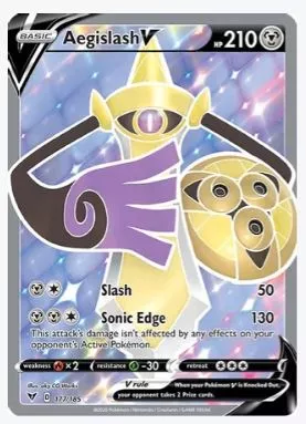 Aegislash V (Full Art) SWSH04: Vivid Voltage # 177/185