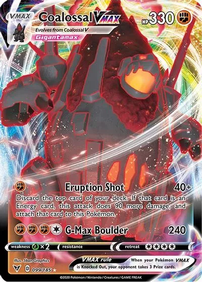Coalossal VMAX SWSH04: Vivid Voltage # 099/185