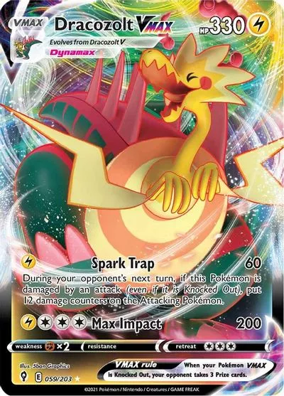Dracozolt VMAX SWSH07: Evolving Skies # 059/203