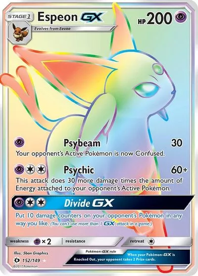 Espeon GX (Secret) SM Base Set # 152/149