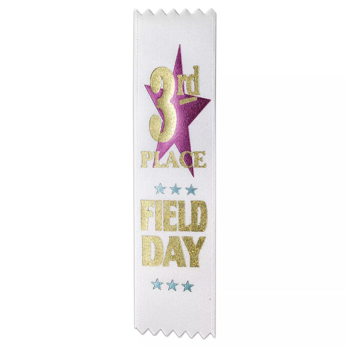 Field Day "3rd" Place Value Pack Ribbons – 1½" x 6¼" – (10/Pkg)