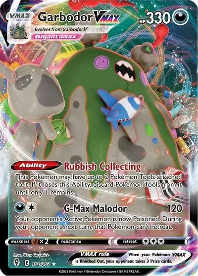 Garbodor VMAX SWSH07: Evolving Skies # 101/203