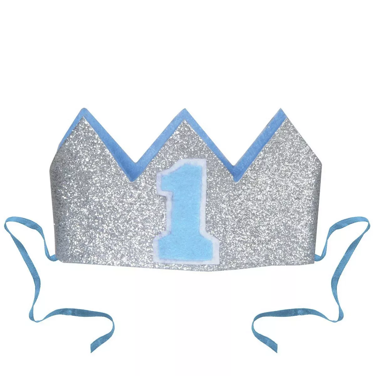Glittered Baby's "1st" Birthday Crown – 2½" x 4½" – (1/Pkg)