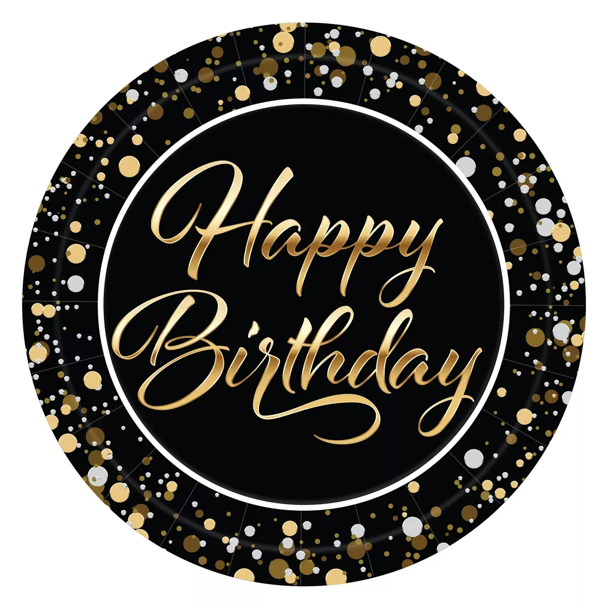 Happy Birthday Plates – 7" – (8/Pkg)
