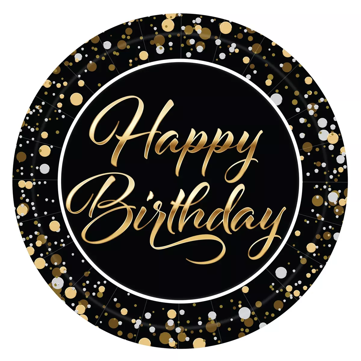 Happy Birthday Plates – 9" – (8/Pkg)