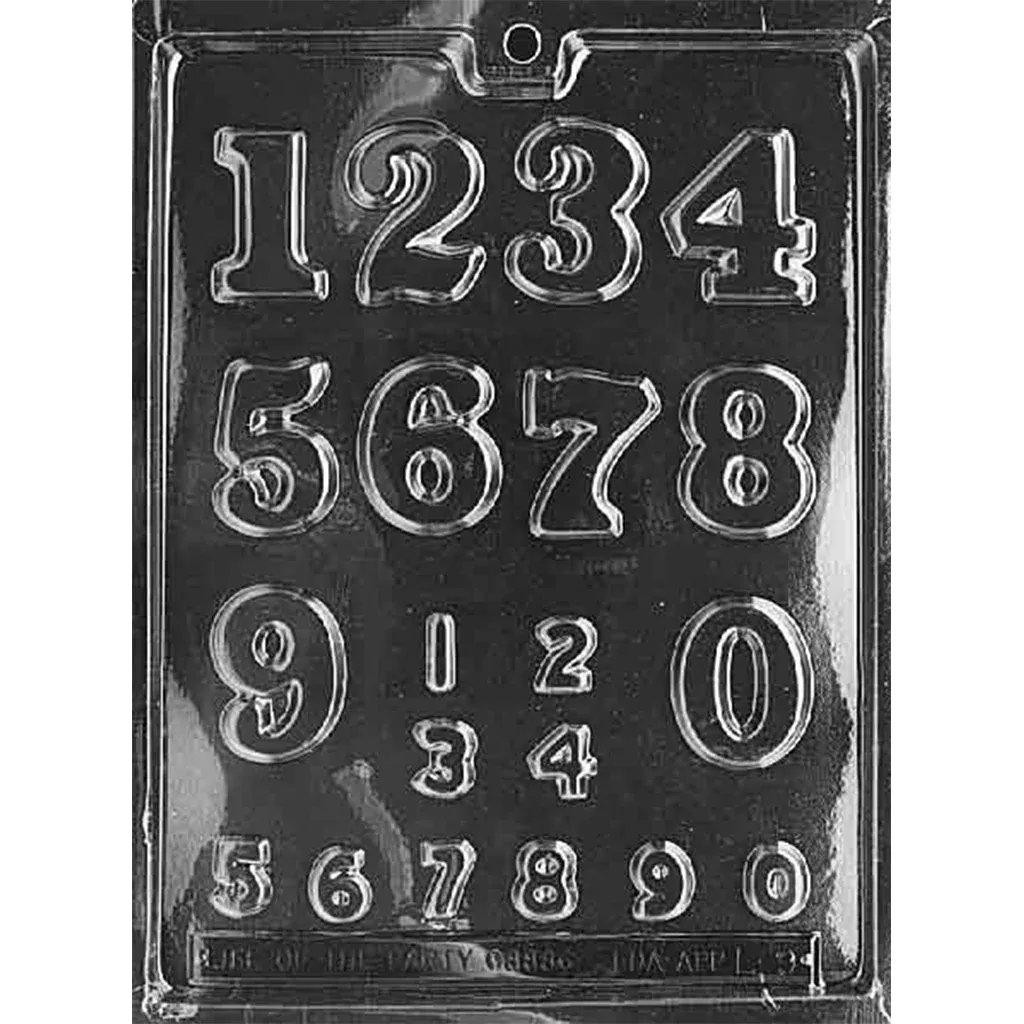 Large & Small Numbers Chocolate Mold