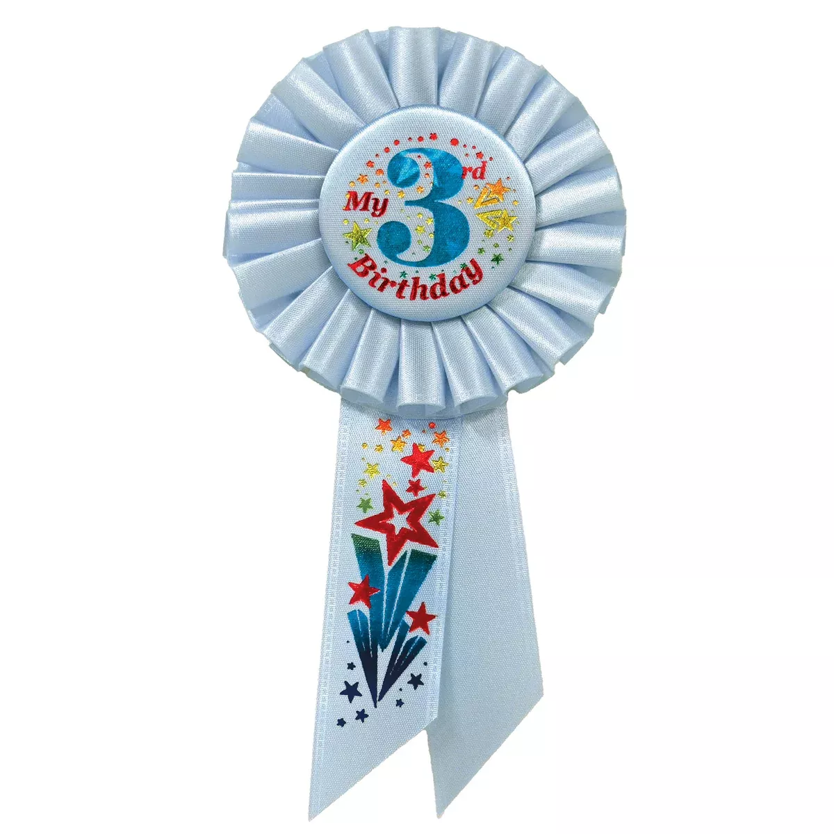 My "3rd" Birthday Rosette – 3¼" x 6½"