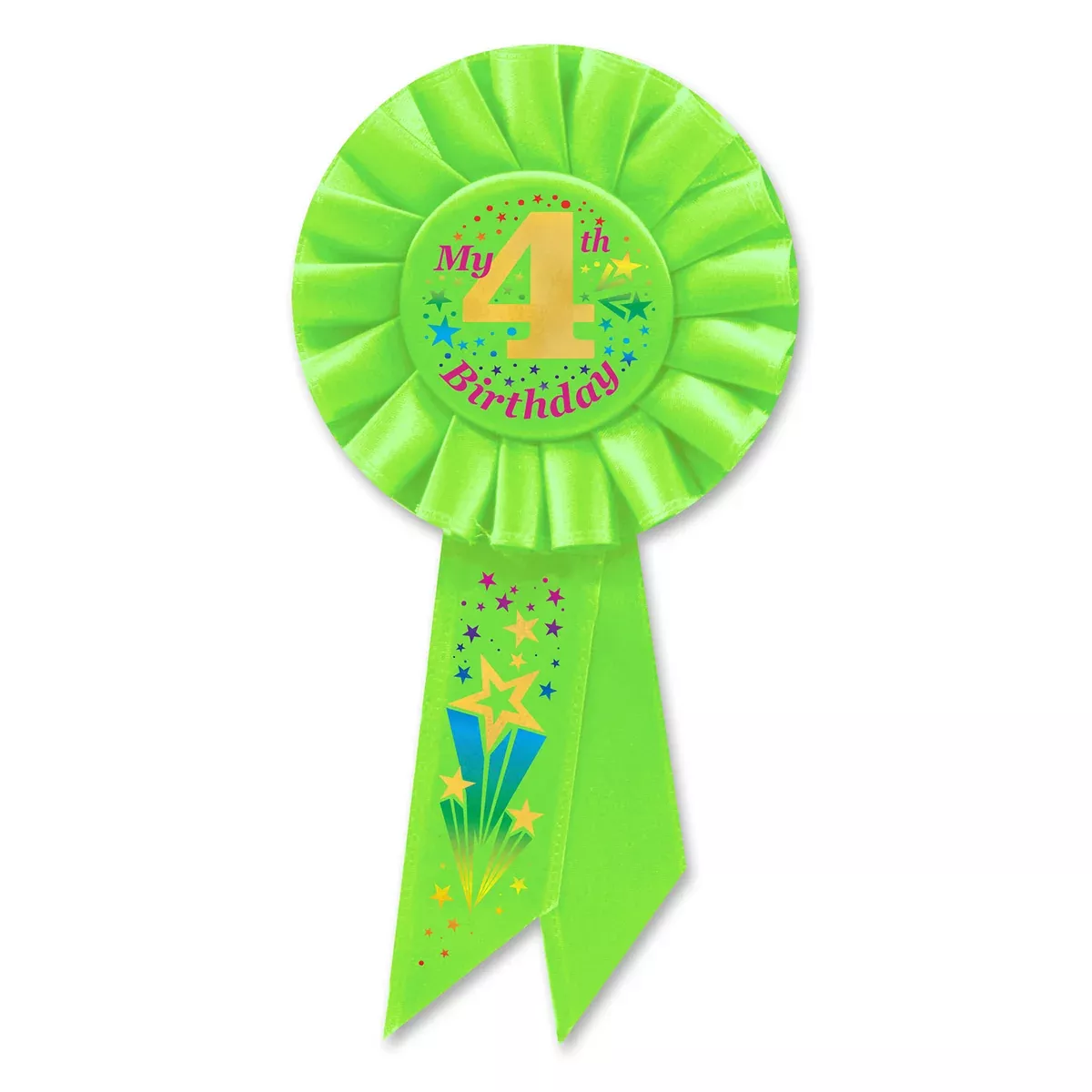 My "4th" Birthday Rosette – 3¼" x 6½"