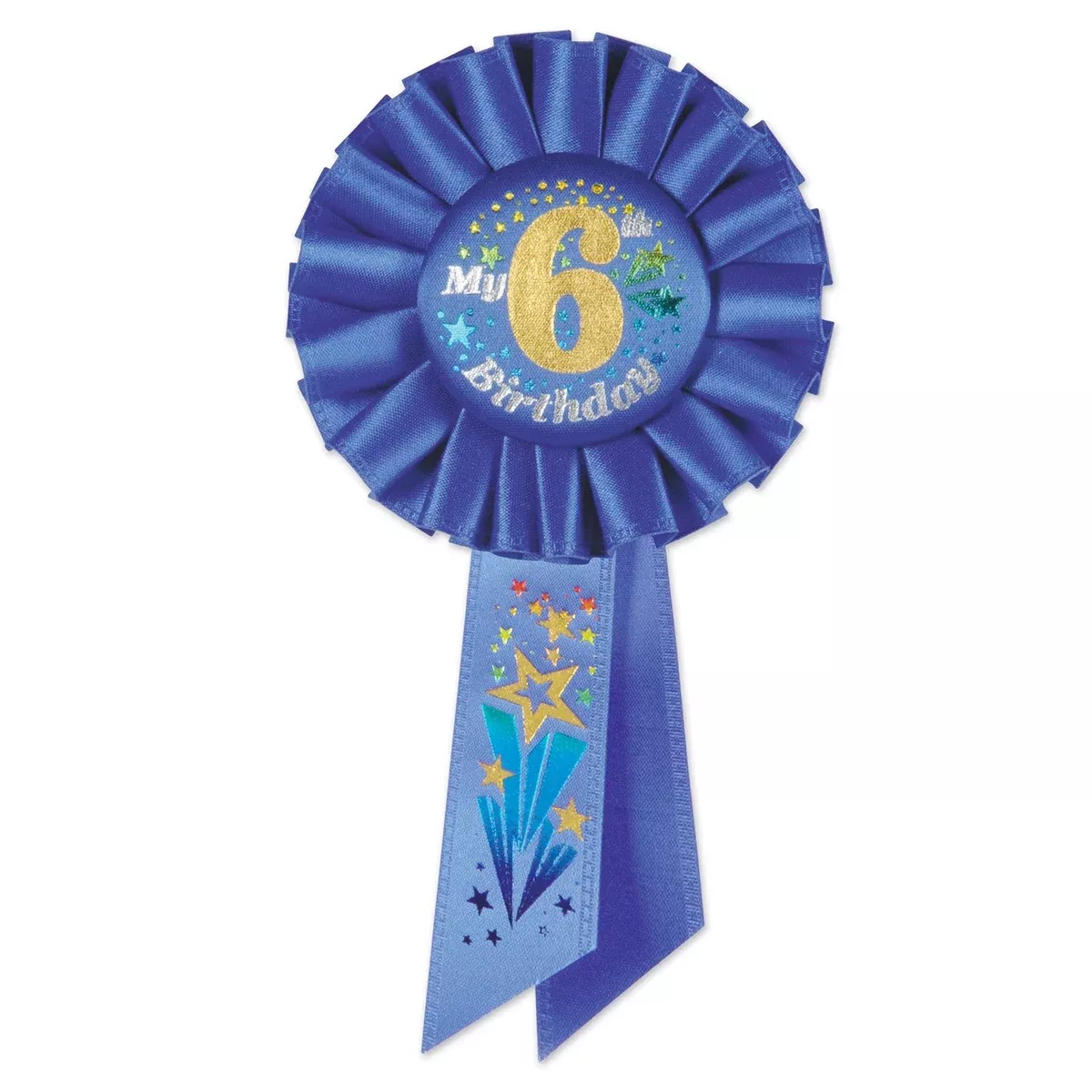 My "6th" Birthday Rosette – 3¼" x 6½"