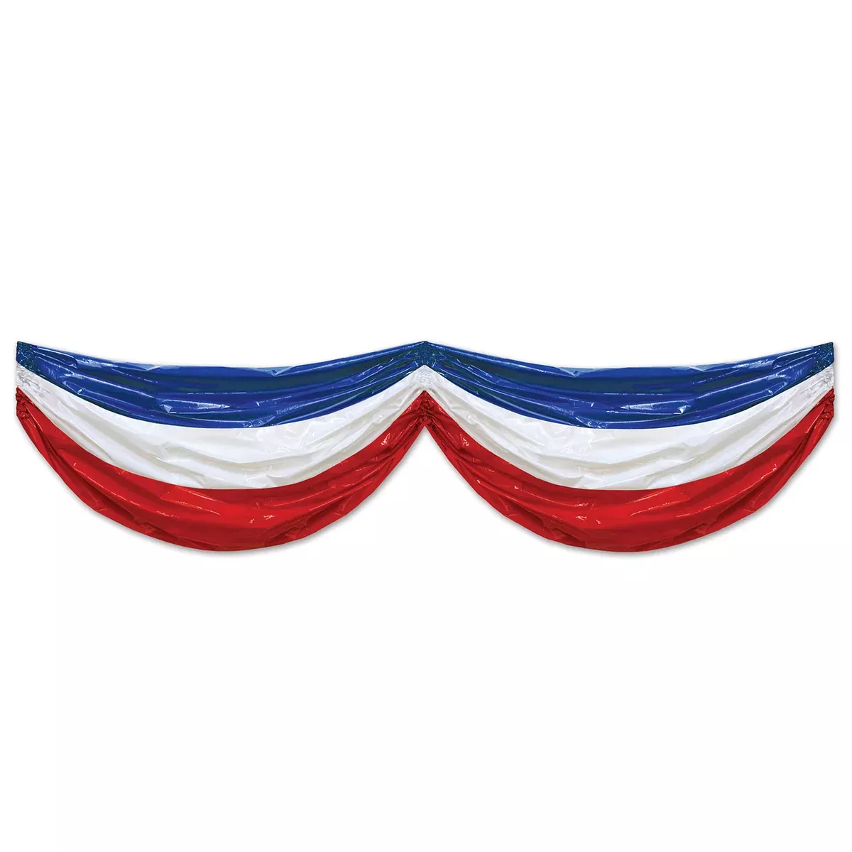 Patriotic Plastic Bunting – 3' x 15' – (1/Pkg)