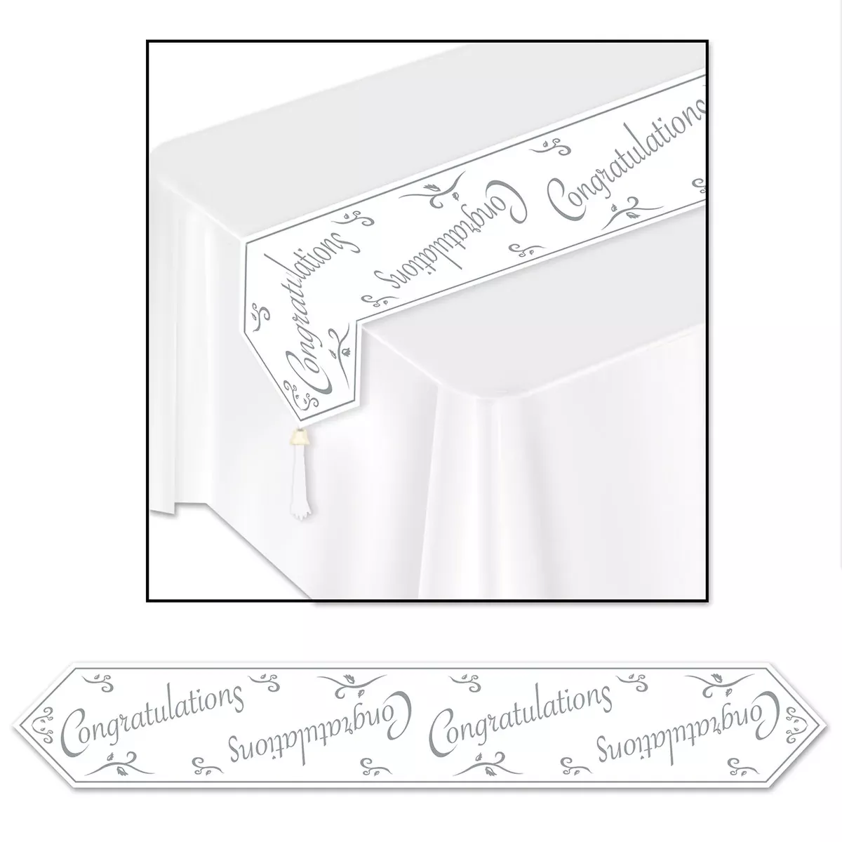 Printed Congratulations Table Runner – 11" x 6' – (1/Pkg)