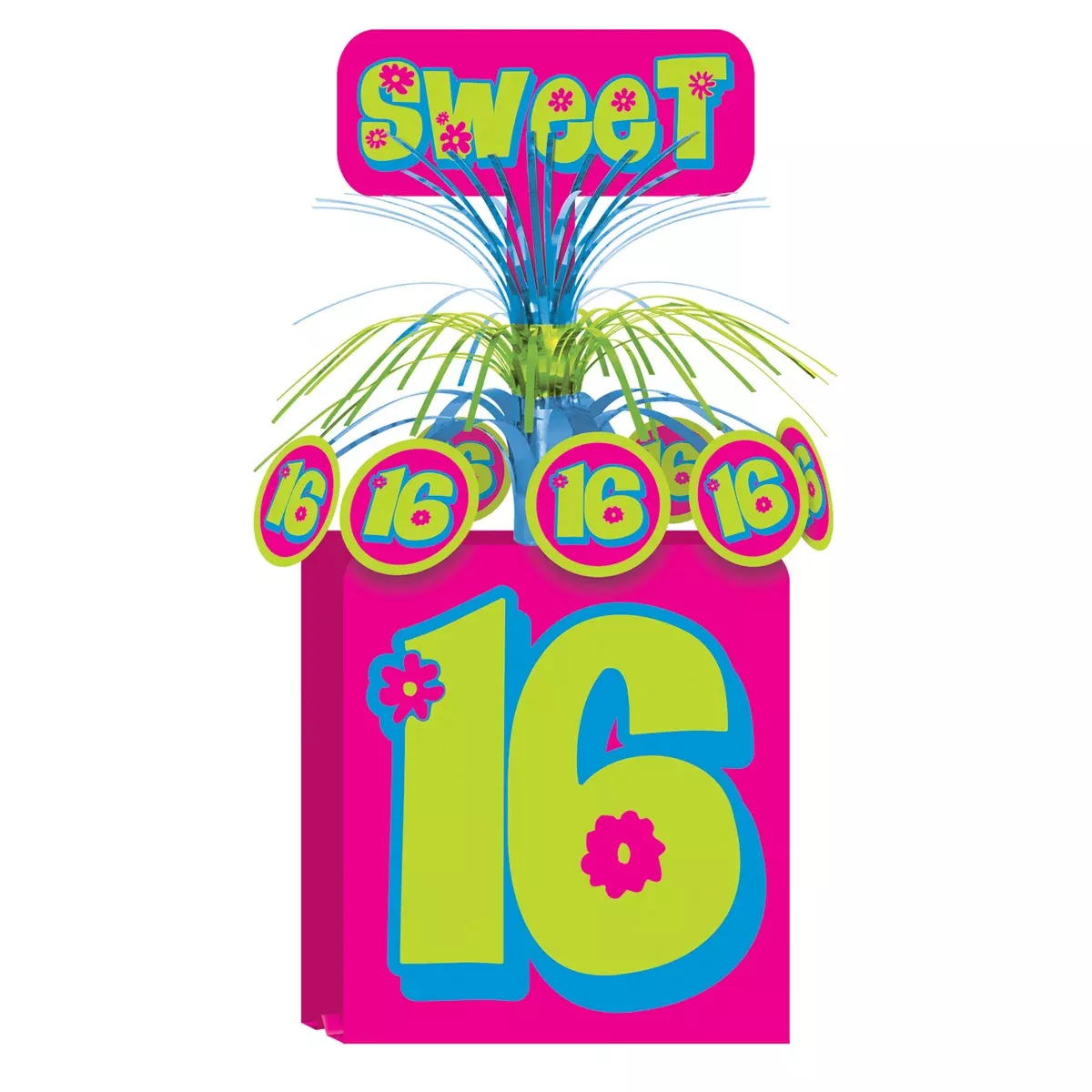 Sweet 16 Centerpiece – 15" – (1/Pkg)