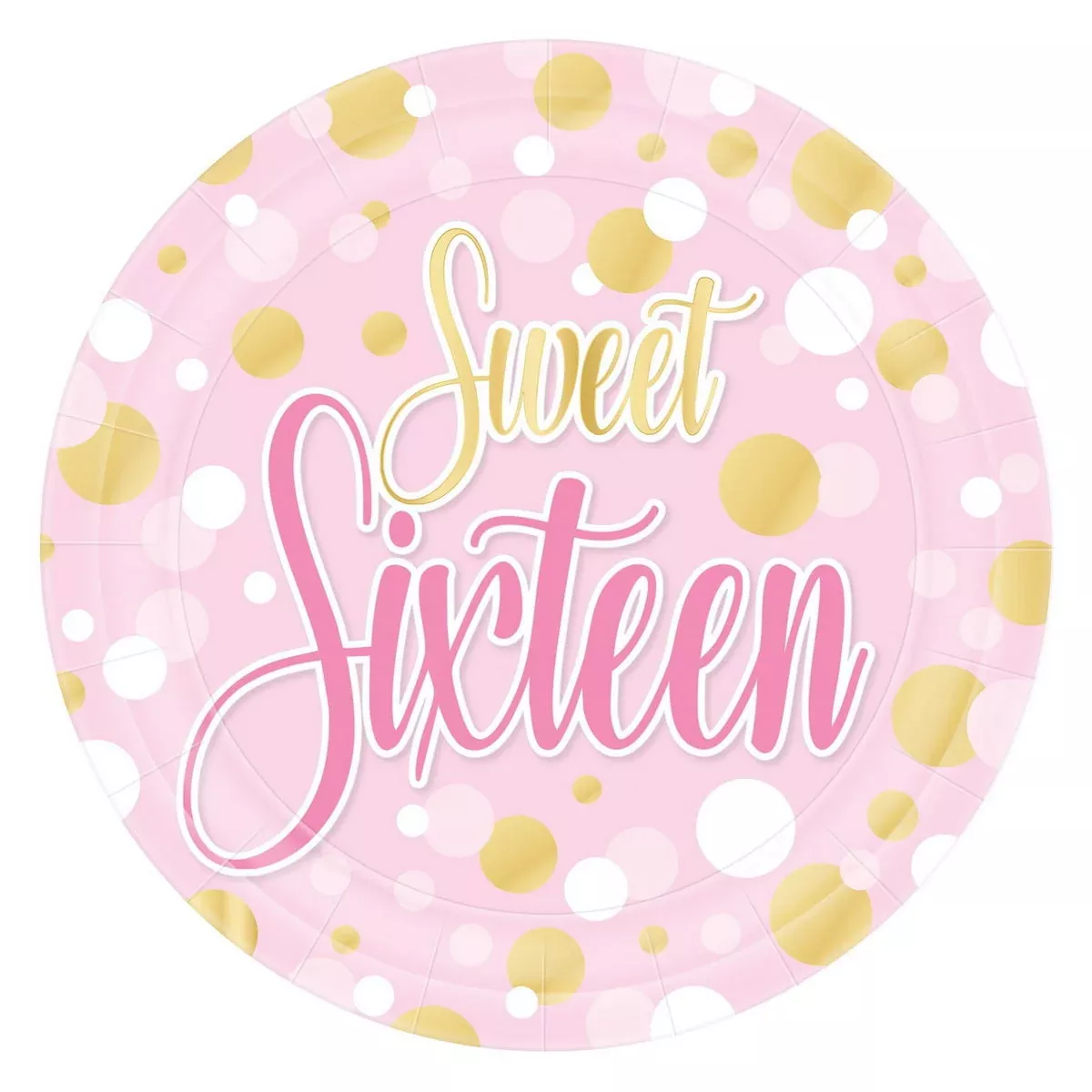Sweet 16 Plates – 7" – (8/Pkg)