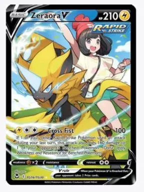 Zeraora V SWSH12: Silver Tempest Trainer Gallery # TG16/TG30