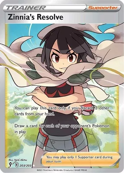 Zinnia's Resolve (Full Art) SWSH07: Evolving Skies # 203/203